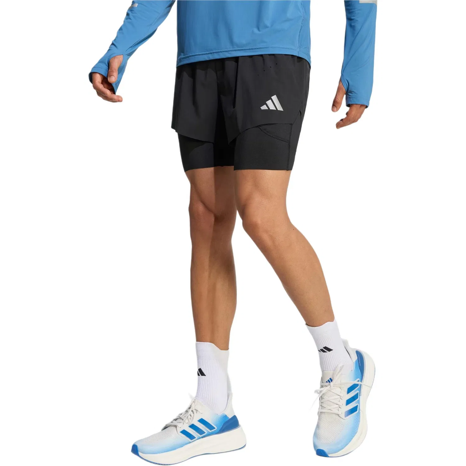 Мужские спортивные шорты с технологией Climacool Adidas, Черный — фото 3