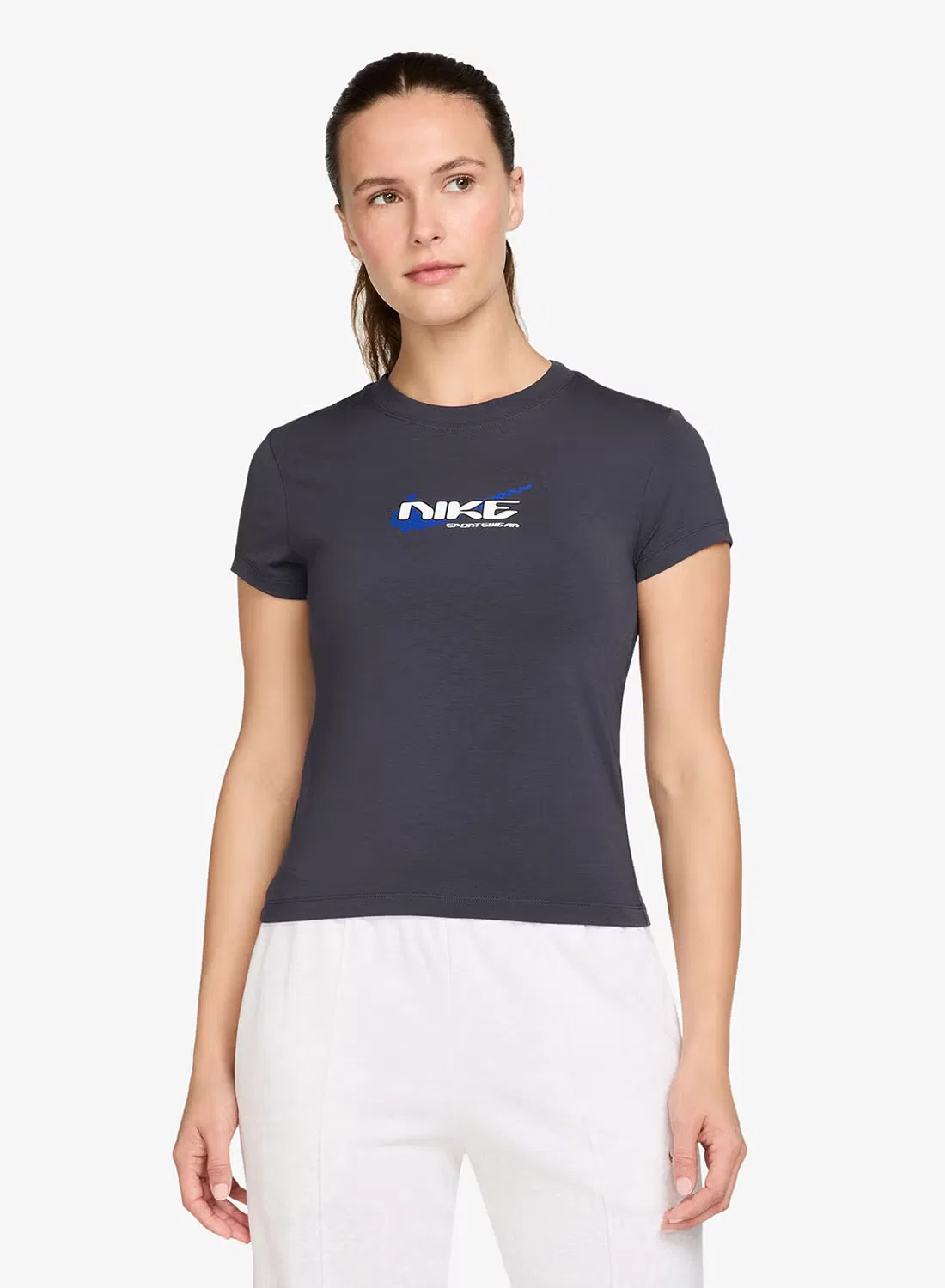 Футболка укороченная Nike NSW Chill Knit, серый