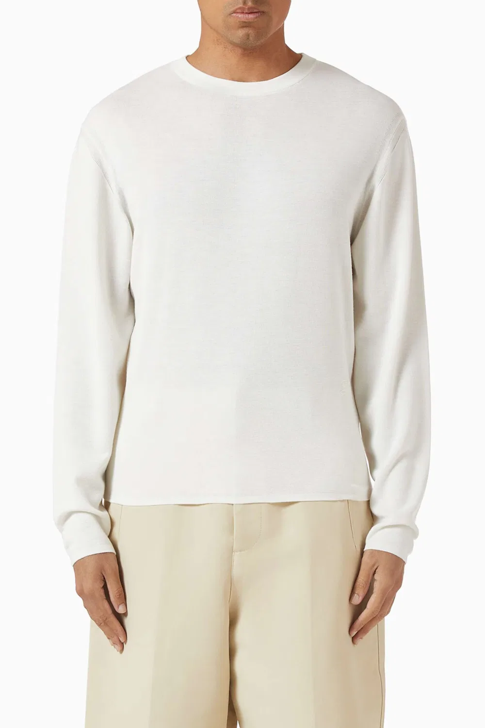 Свитер из шерсти и шелка La Maille Romarin Jacquemus, белый