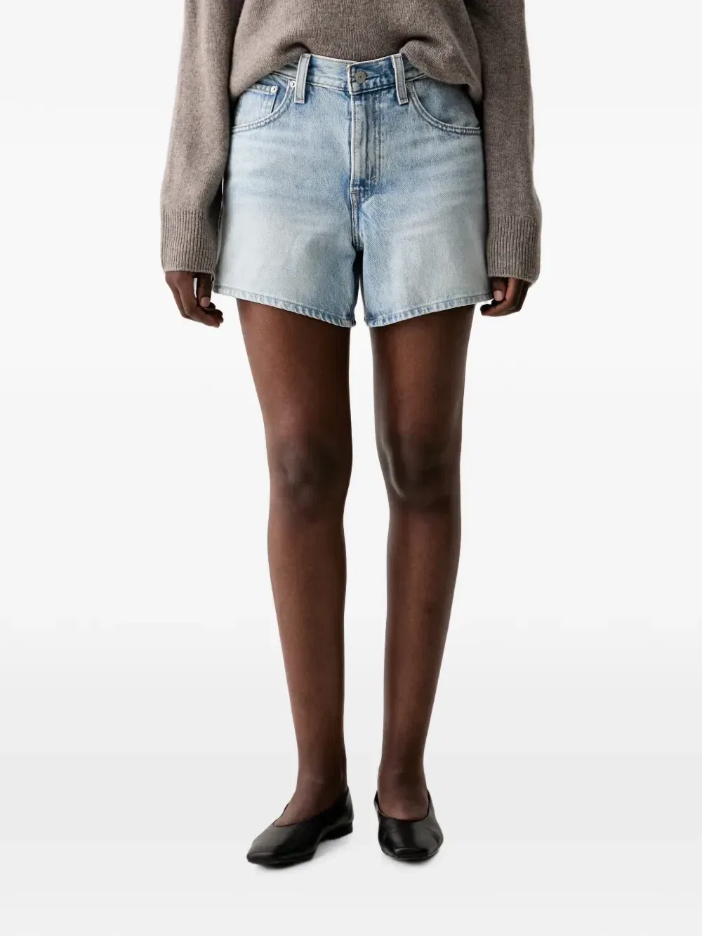 Джинсовые шорты Levi's с затяжкой и логотипом, синий