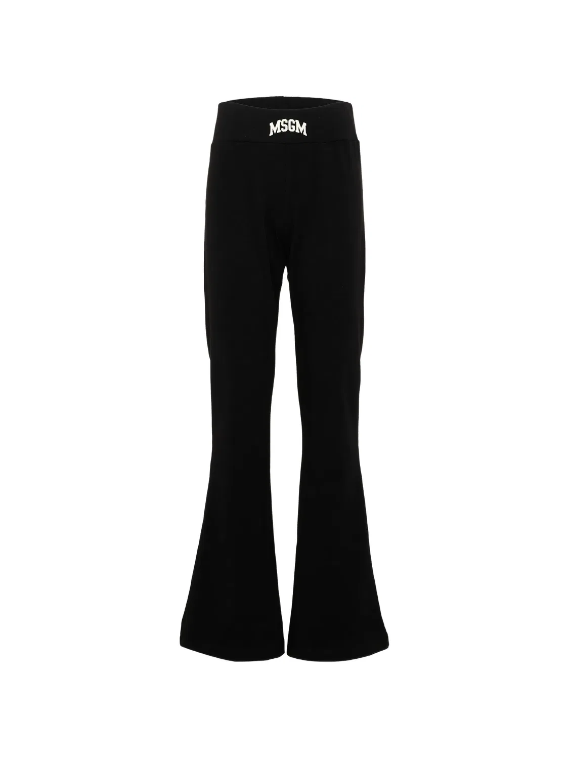 Расклешенные леггинсы с логотипом Msgm Kids, черный