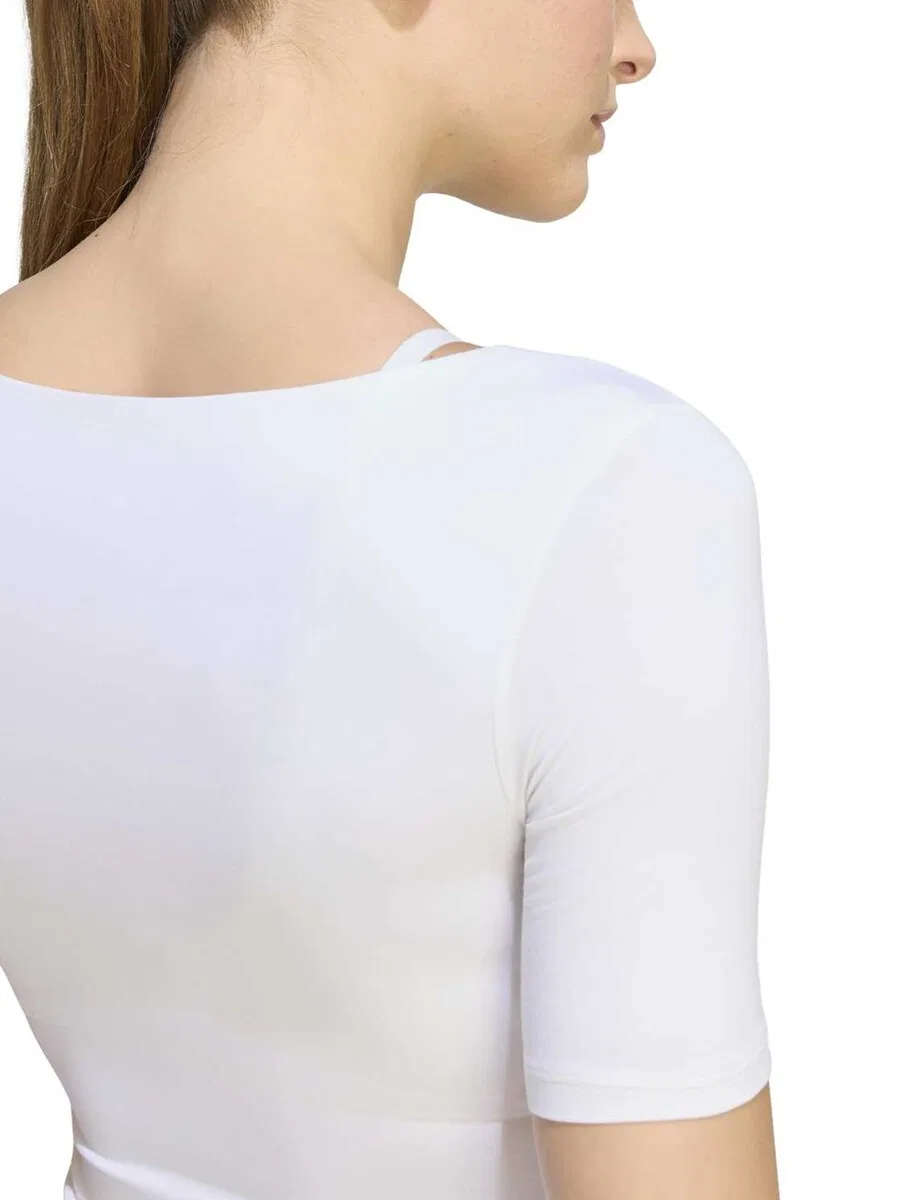Спортивная футболка ADIDAS PERFORMANCE Performance Shirt 'ALL ME ESS' белого цвета — фото 4