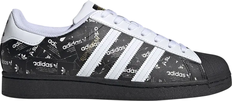 

Кроссовки Adidas Superstar 'All Over Print - Black', черный