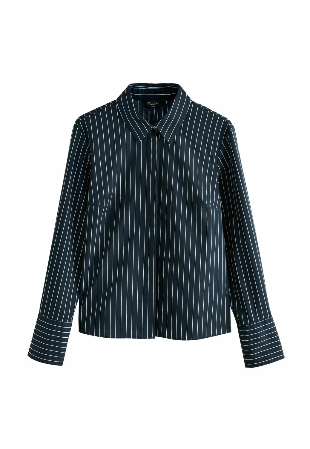 Блузка на пуговицах, укороченный крой Next, Navy Stripe
