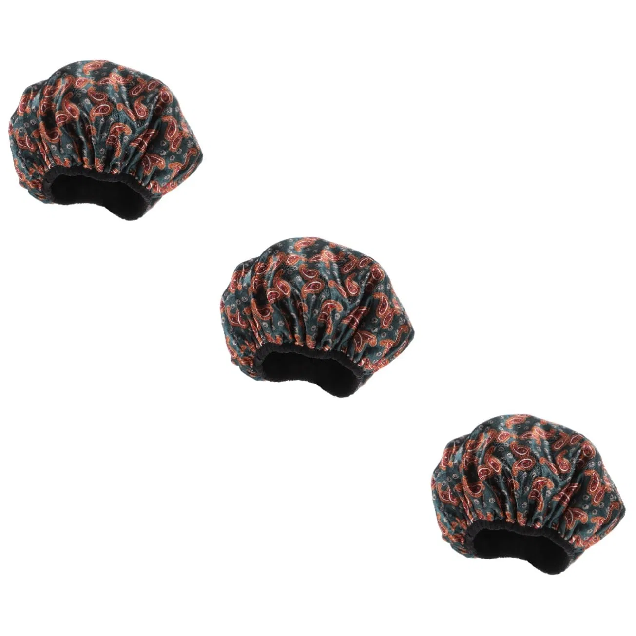 Шапочка для душа 3 шт, FOMIYES, 31x31 см, Dark Red
