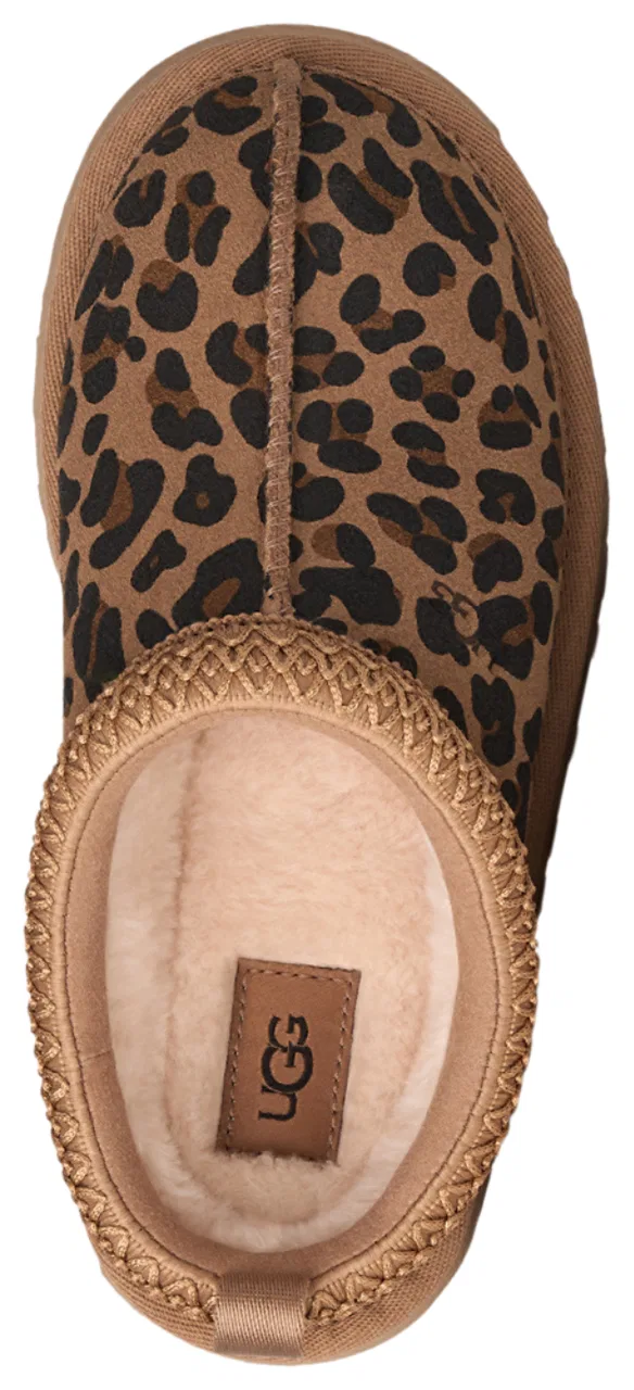 Детские клоги для девочек с принтом Tazz Spotted UGG, Black/Tan — фото 4