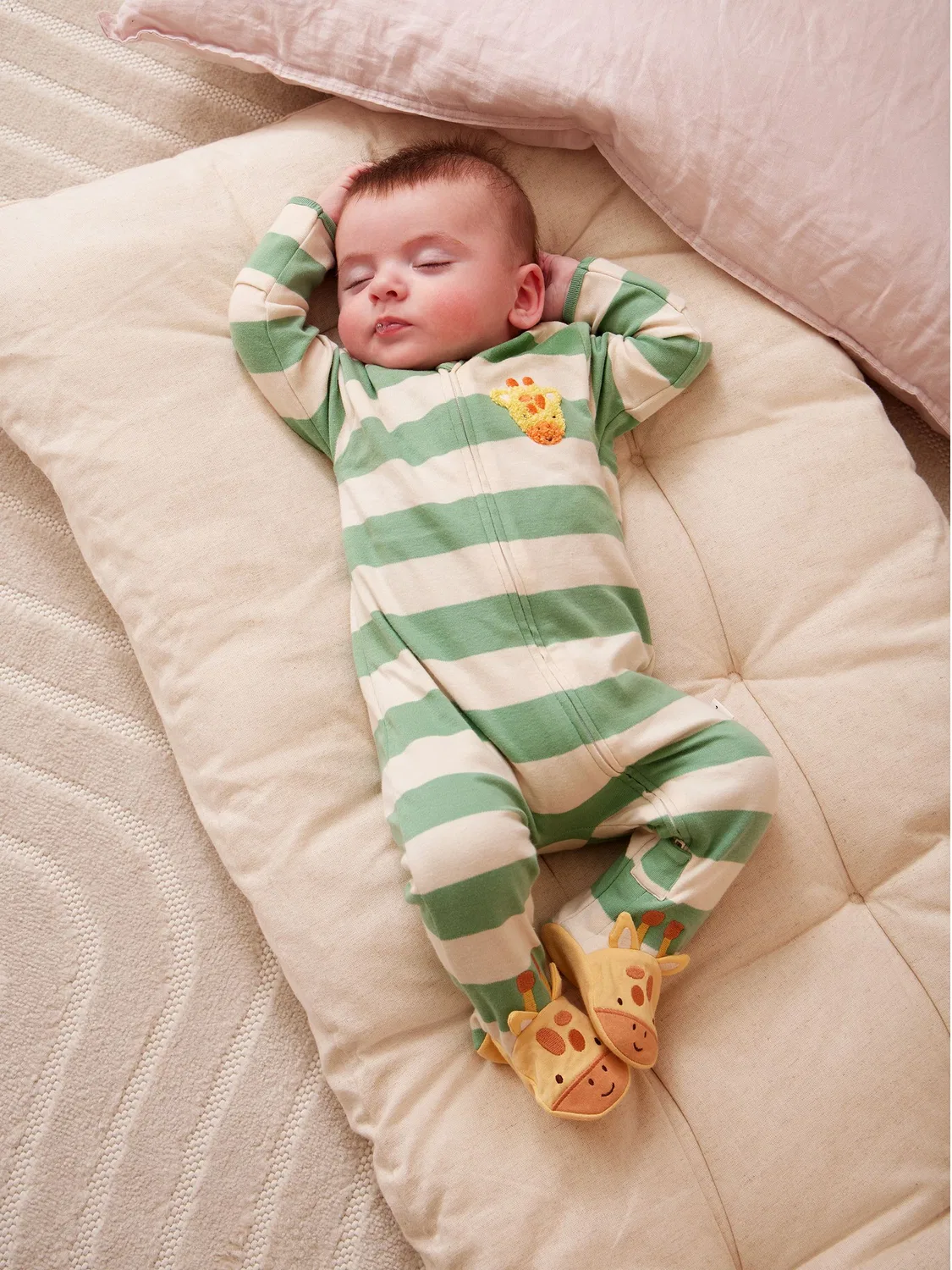 Комбинезон с аппликацией жирафа, JoJo Maman Bébé, зеленый