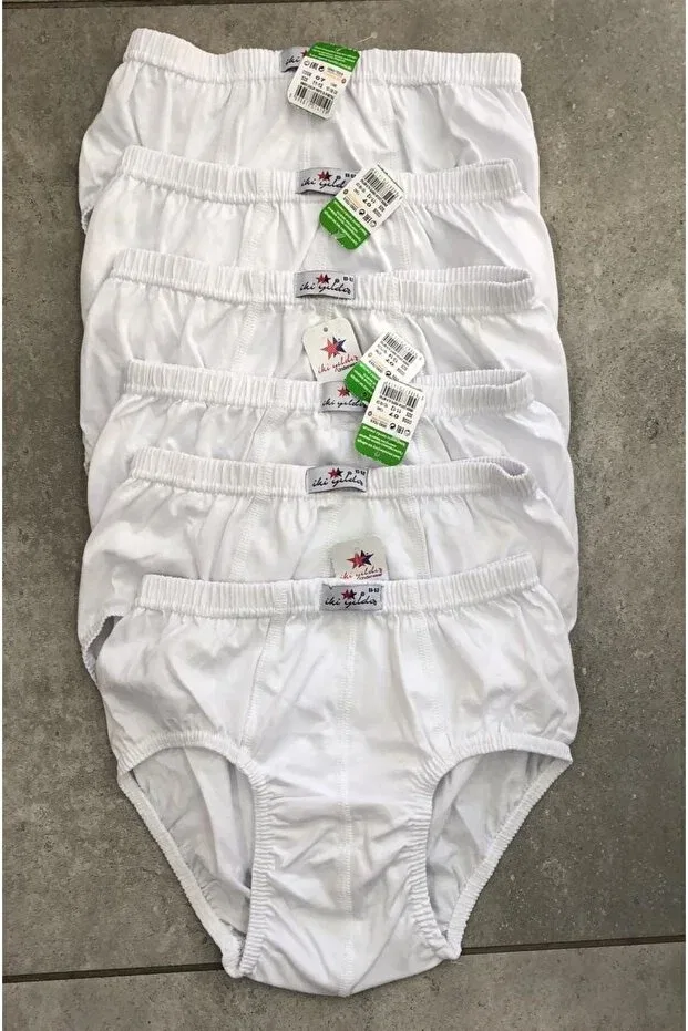Детские трусы для мальчиков хлопковые 6 шт Iki Yıldız, White