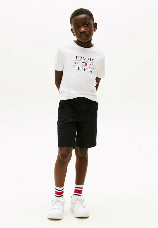 Футболка с принтом, хлопок, Tee - print t-shirt, Tommy Hilfiger, white, белый