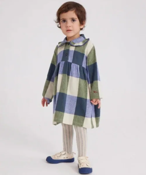 Детское платье в клетку BOBO CHOSES синее