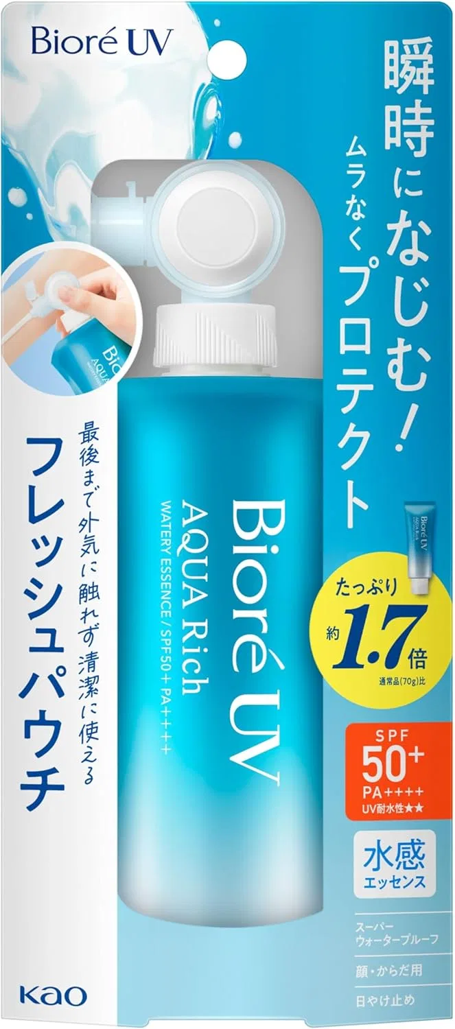 Солнцезащитный лот. крем Biore UV Aqua Rich Water Essence Fresh Pouch 120 г SPF50+ — фото 2