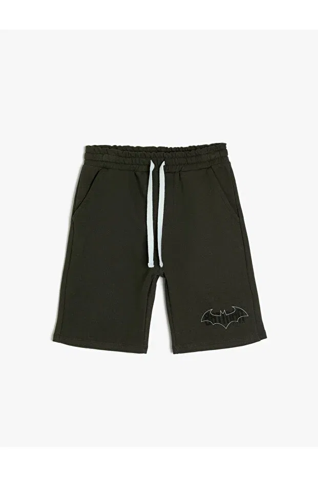 Детские шорты для мальчиков с принтом Batman shorts - licensed pocket waist tie Koton, Gray