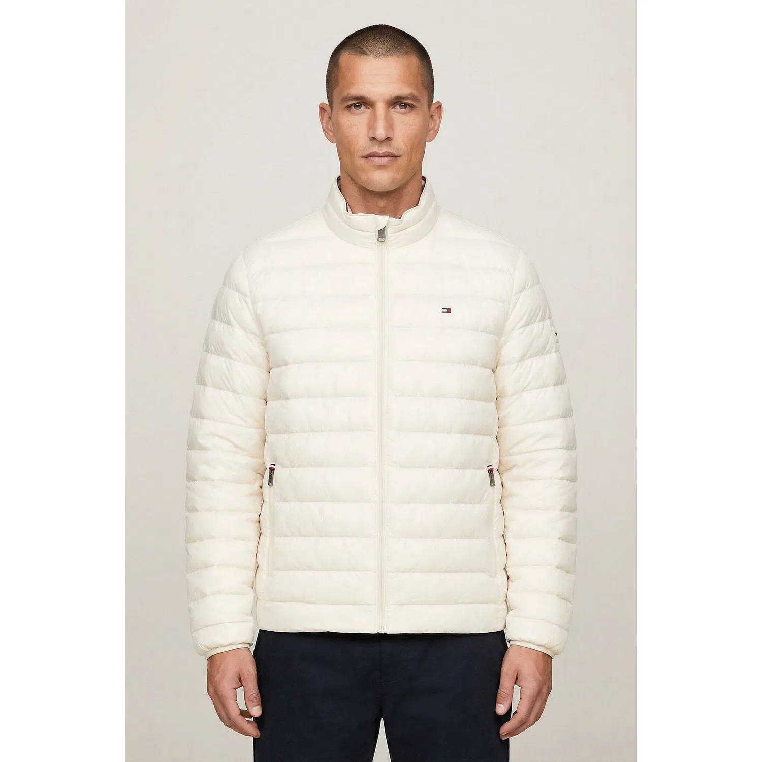 Мужская короткая стеганая куртка с логотипом Tommy Hilfiger, Calico