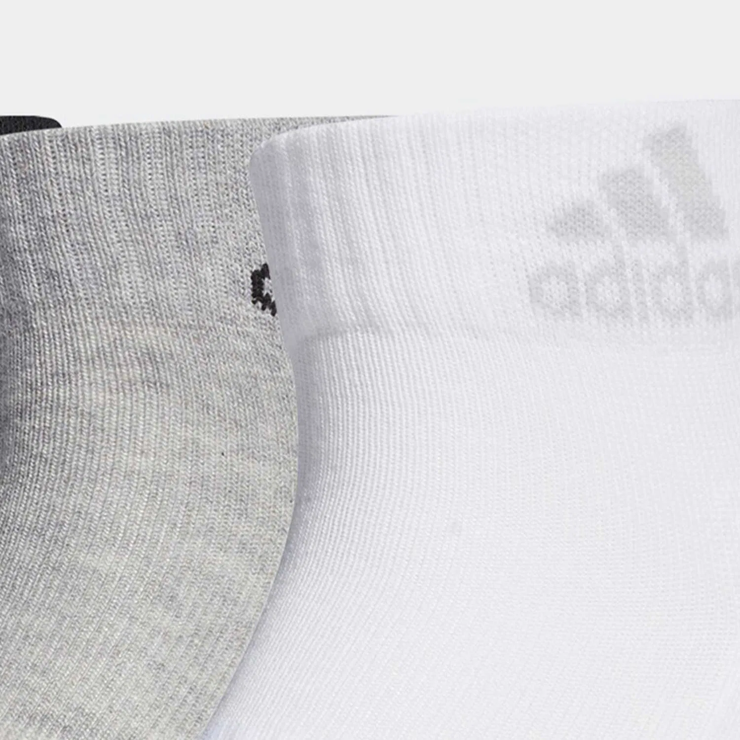 Детские носки-следки набор из 3 пар Adidas, Black/White/Gray — фото 3