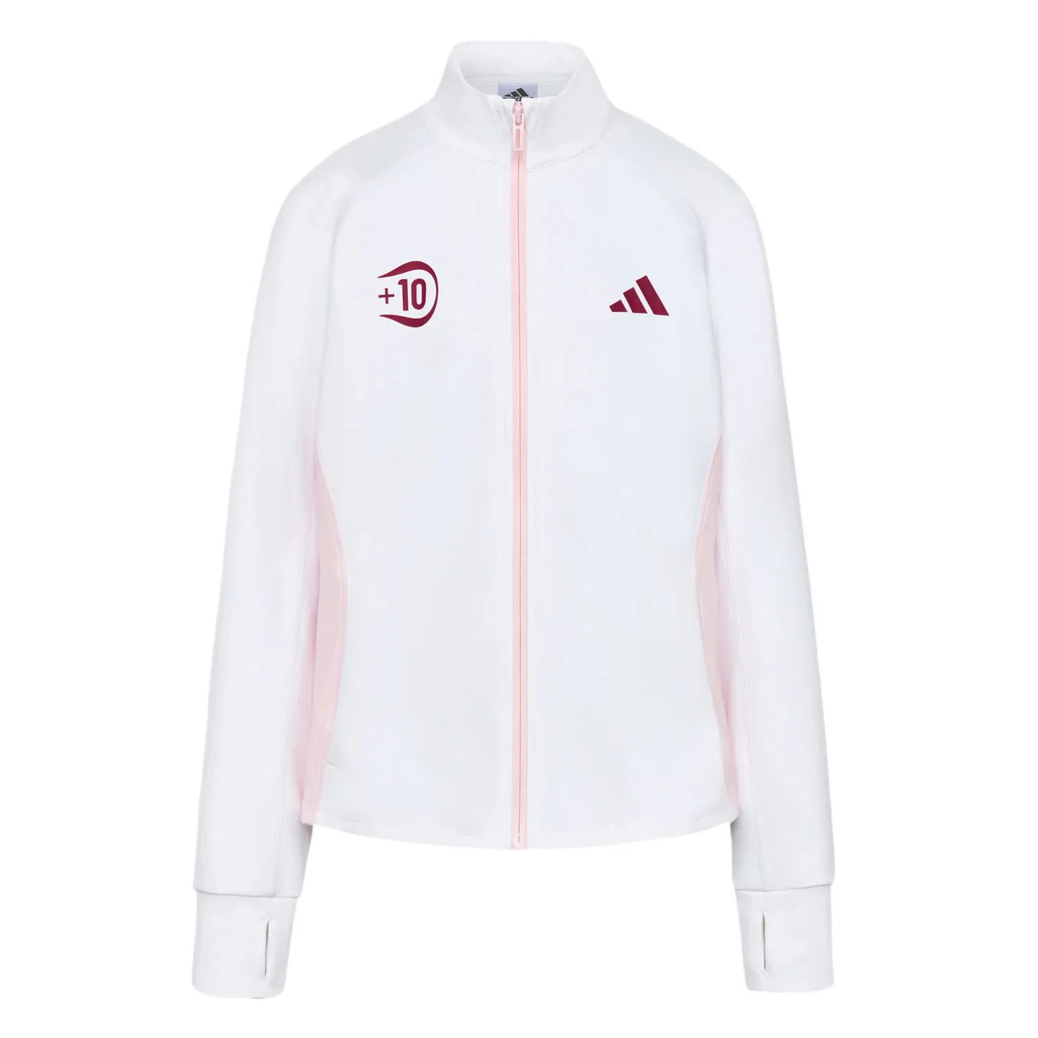 Детская куртка на молнии с воротником-стойкой Adidas, White