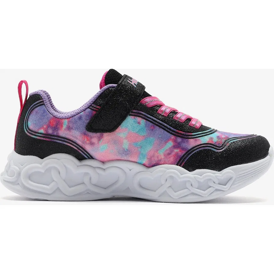 Кроссовки с подсветкой Infinite Heart Lights Color Lovin Skechers, Многоцветный Неоновый Оранжевый — фото 2