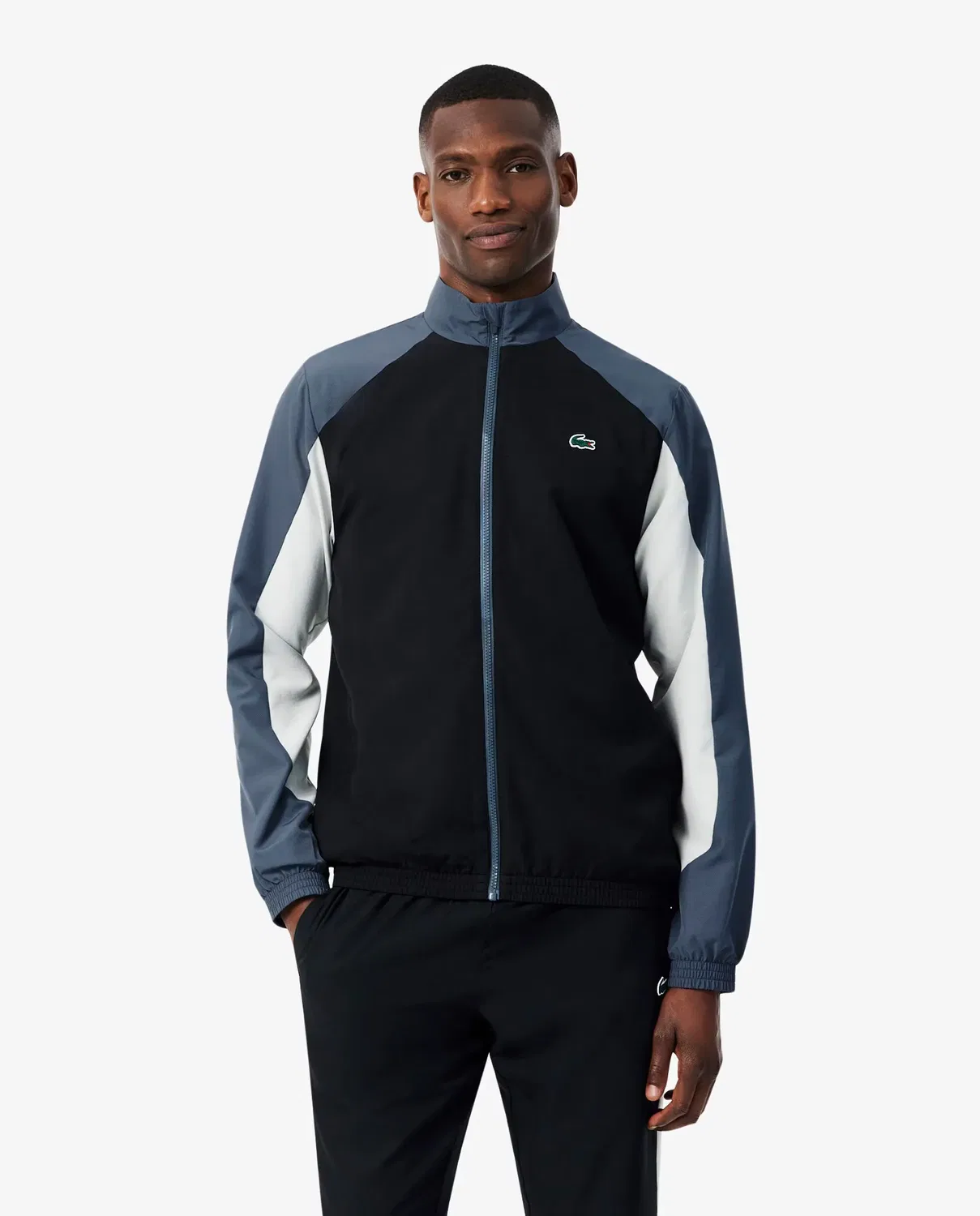 Мужской спортивный костюм с цветными блоками Lacoste, Negro — фото 3