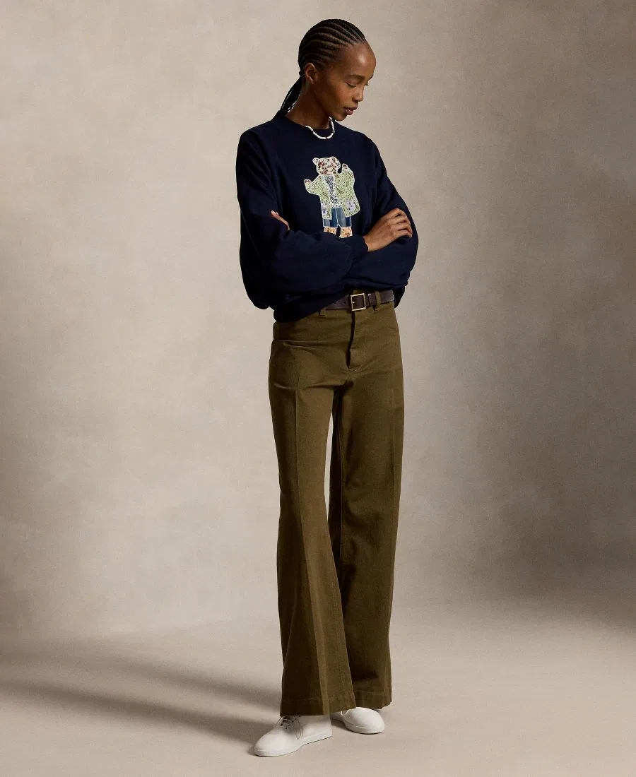 Свитшот с длинным рукавом Patchwork Polo Bear Polo Ralph Lauren, Hunter Navy — фото 2