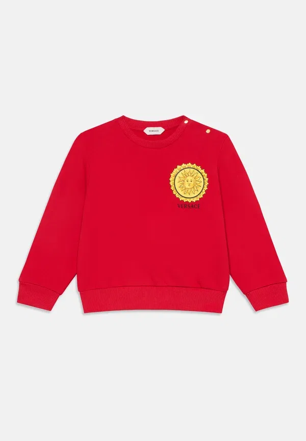 Толстовка унисекс с принтом солнца Versace, черный/ярко-красный/желтый