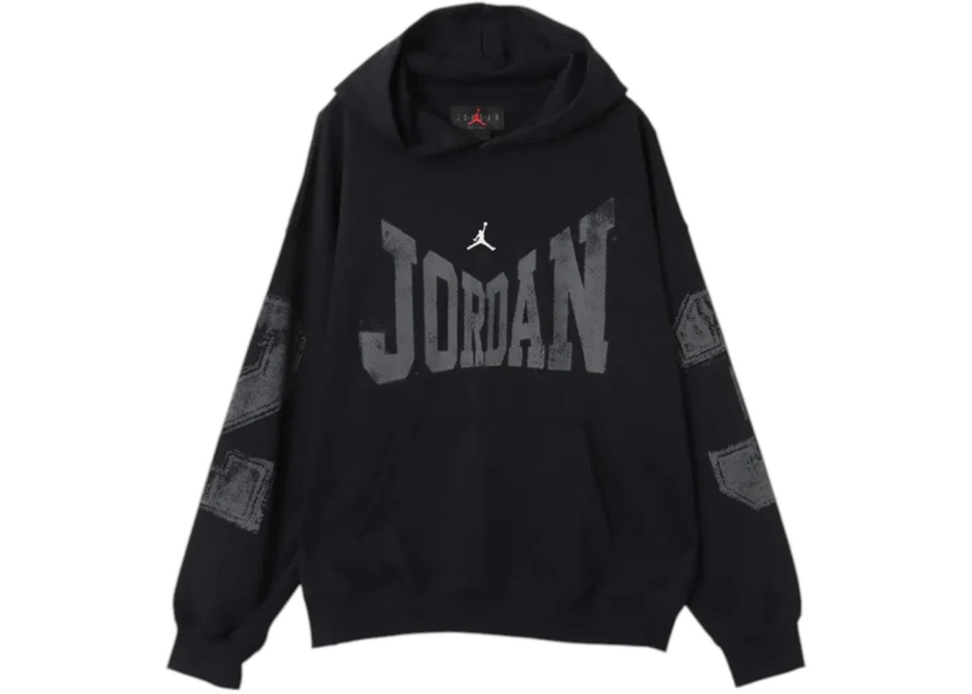 Мужской пуловер с капюшоном с принтом Jordan Brooklyn Collegiate Pullover Hoodie, Black/Sail