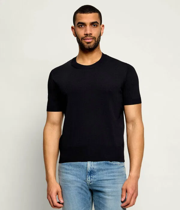 Мужской джемпер slim fit AMI Paris, черный