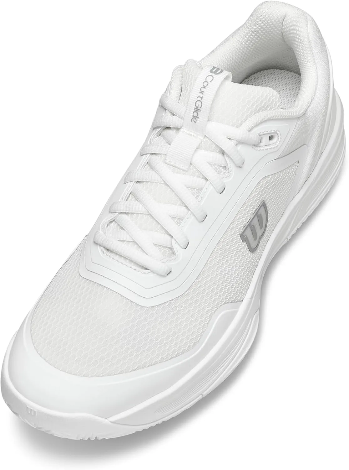 Мужские теннисные кроссовки Courtglide, спортивная ракетка Wilson, белый — фото 4
