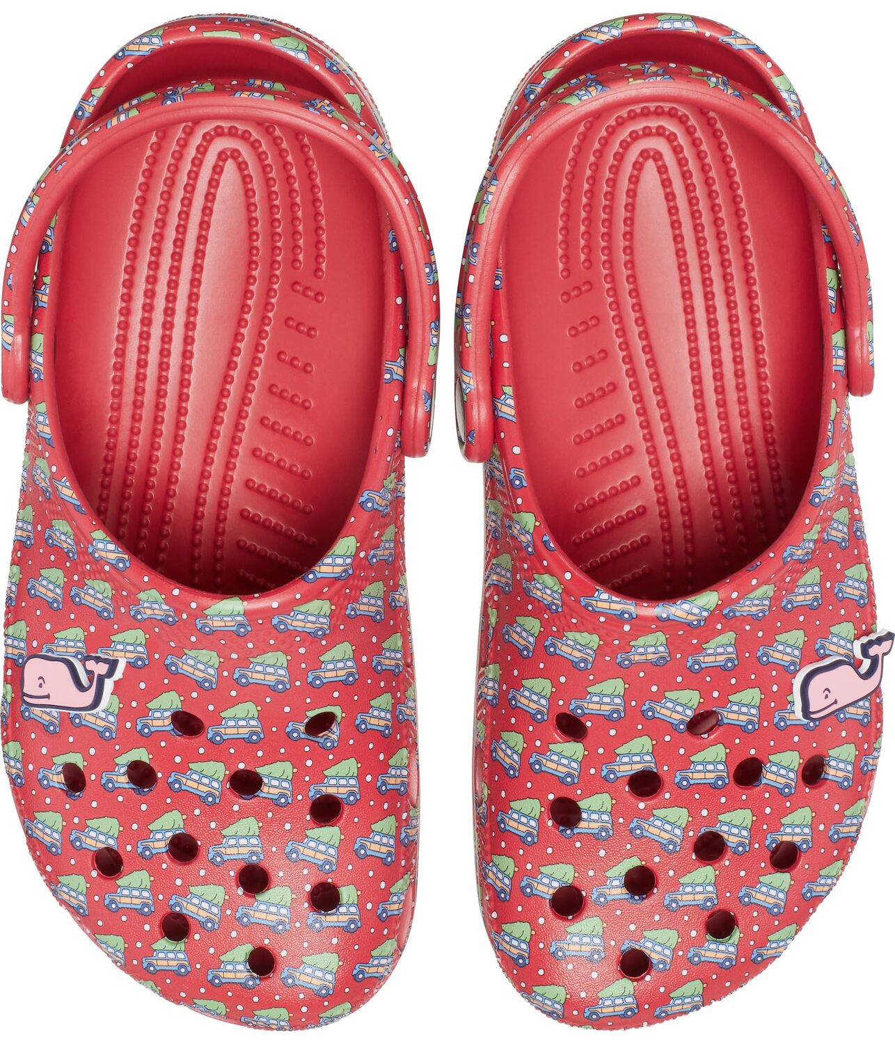 Сабо Crocs Classic Vineyard Vines Holiday Clog, White/Red — фото 2