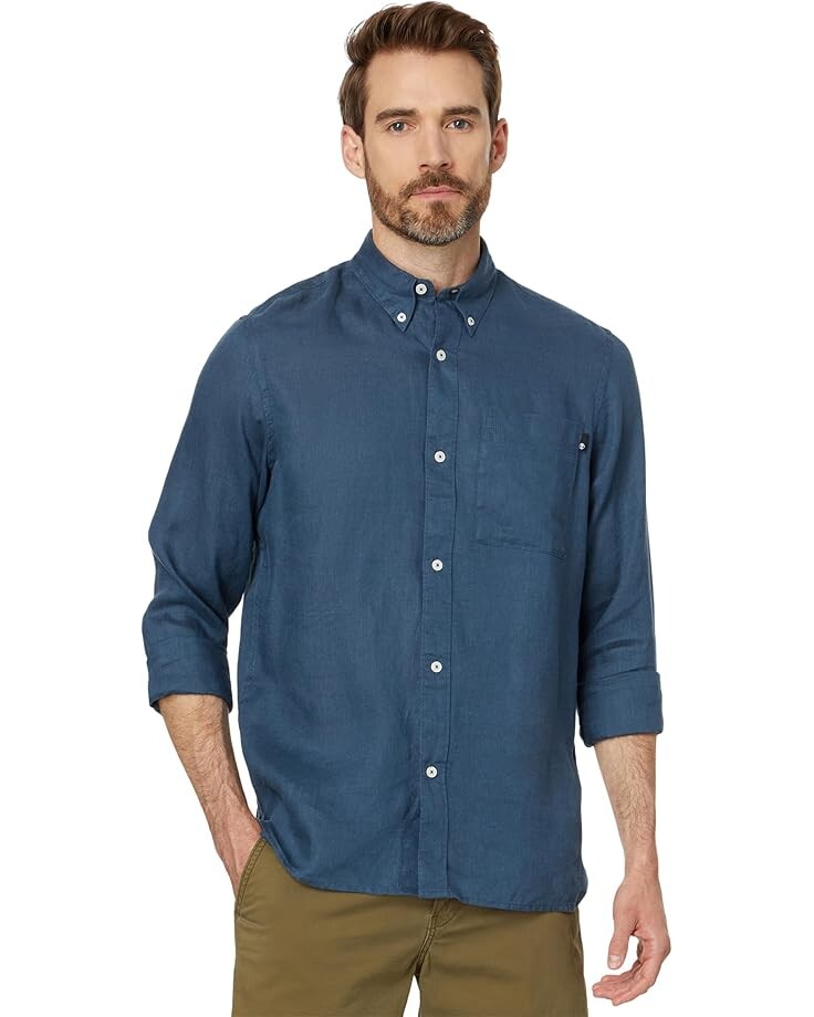 

Футболка Timberland Linen Chest Pocket Shirt, цвет Dark Denim