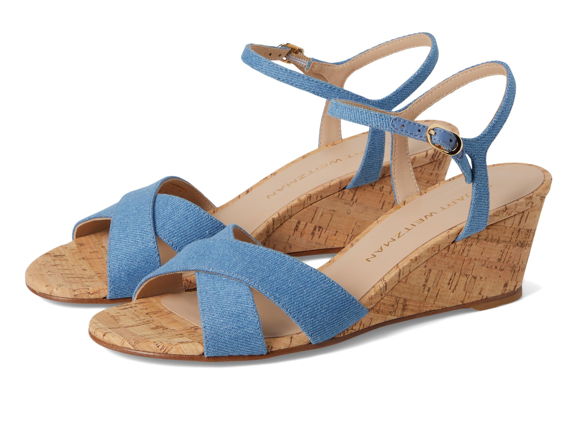 Туфли Stuart Weitzman Dayna Demi Wedge, Washed/Natural