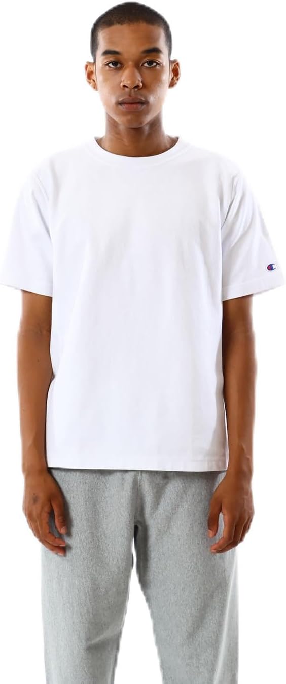 

Мужская футболка с коротким рукавом Champion REVERS WEAVE(R) C3-Z318/C3-X301, круглый вырез, 100% хлопок, 255 г, белый