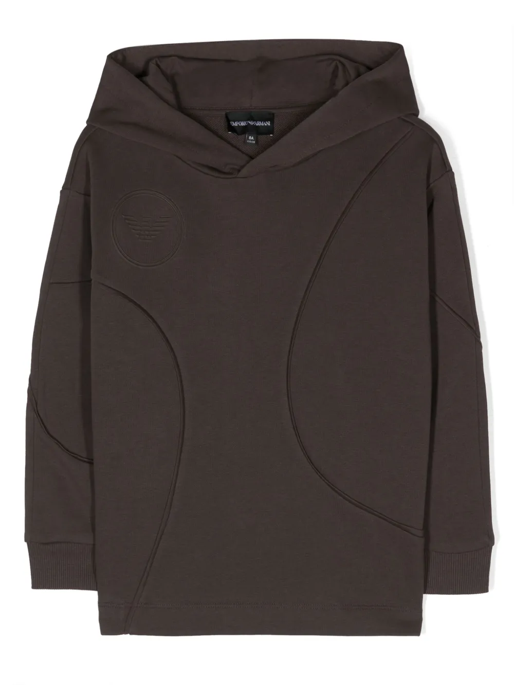 

Худи с логотипом Emporio Armani Kids, коричневый