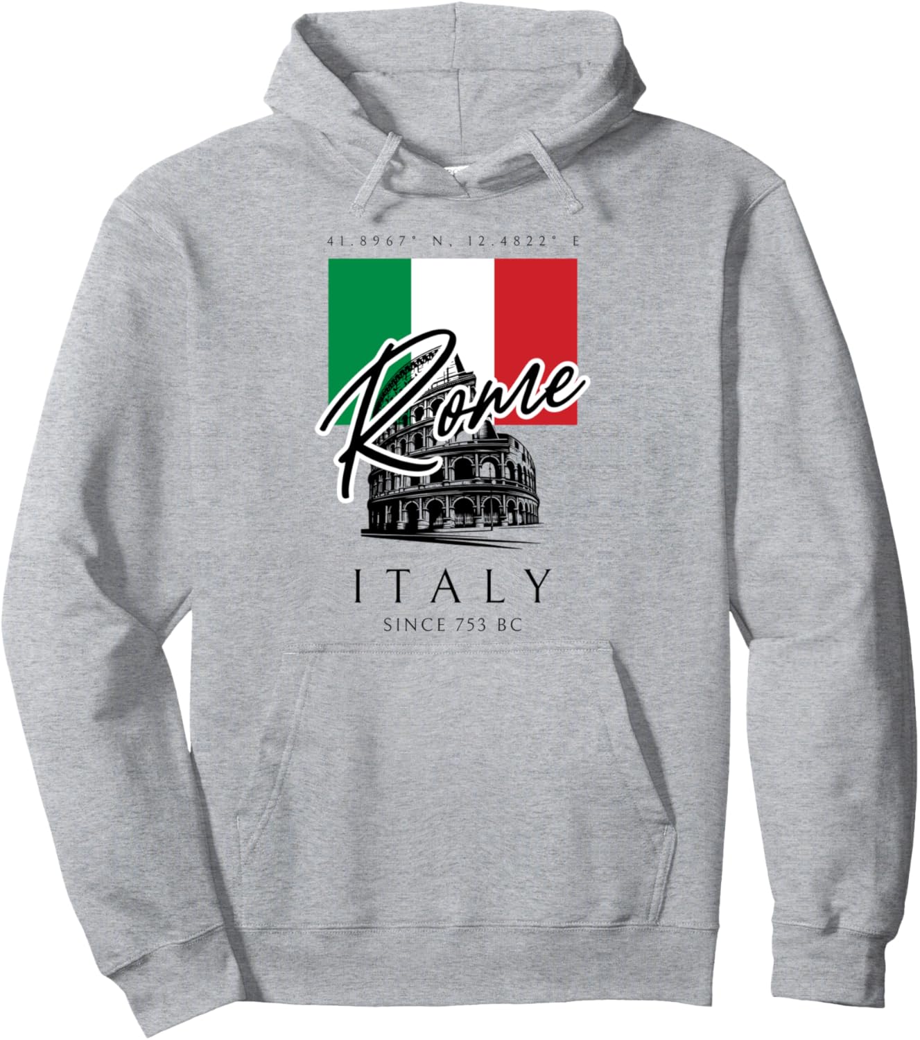 

Рим, Италия, 753 г. до н.э., Колизей, худи Utopia Sport Italy Shop, серый