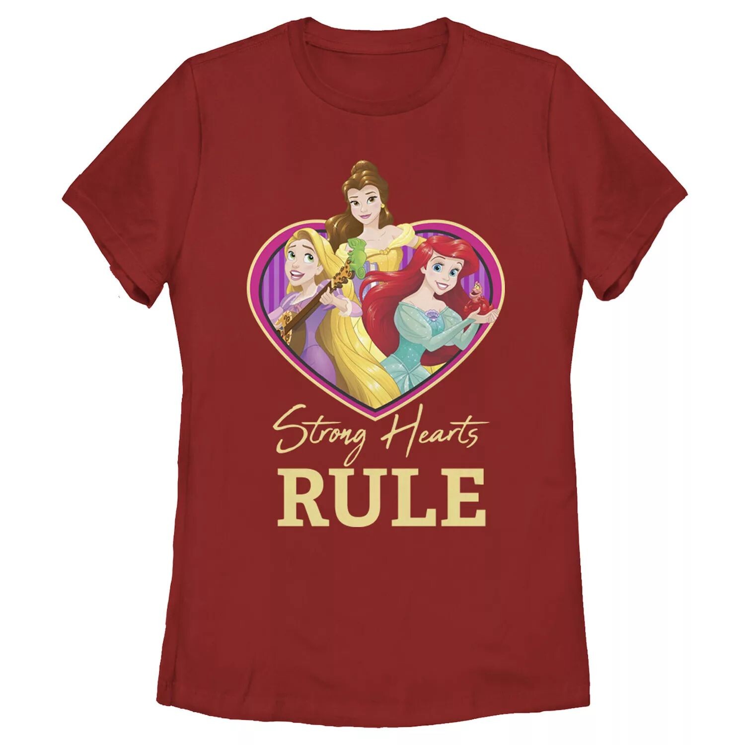 

Футболка Strong Hearts Rule для юниоров Disney Princess Trio Licensed Character