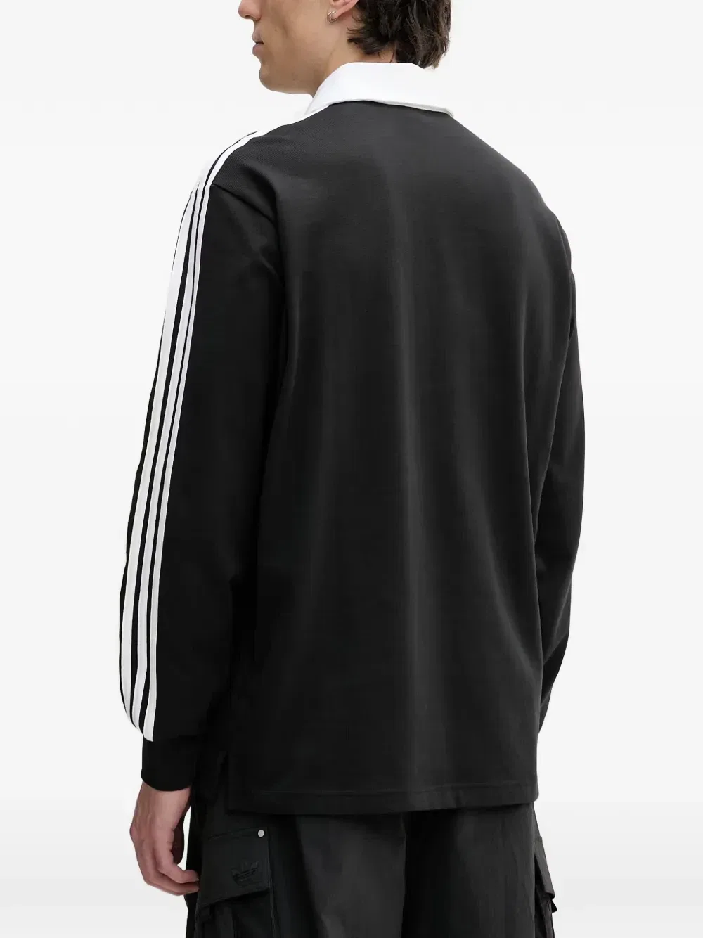 Рубашка поло с длинными рукавами Adidas, черный — фото 3