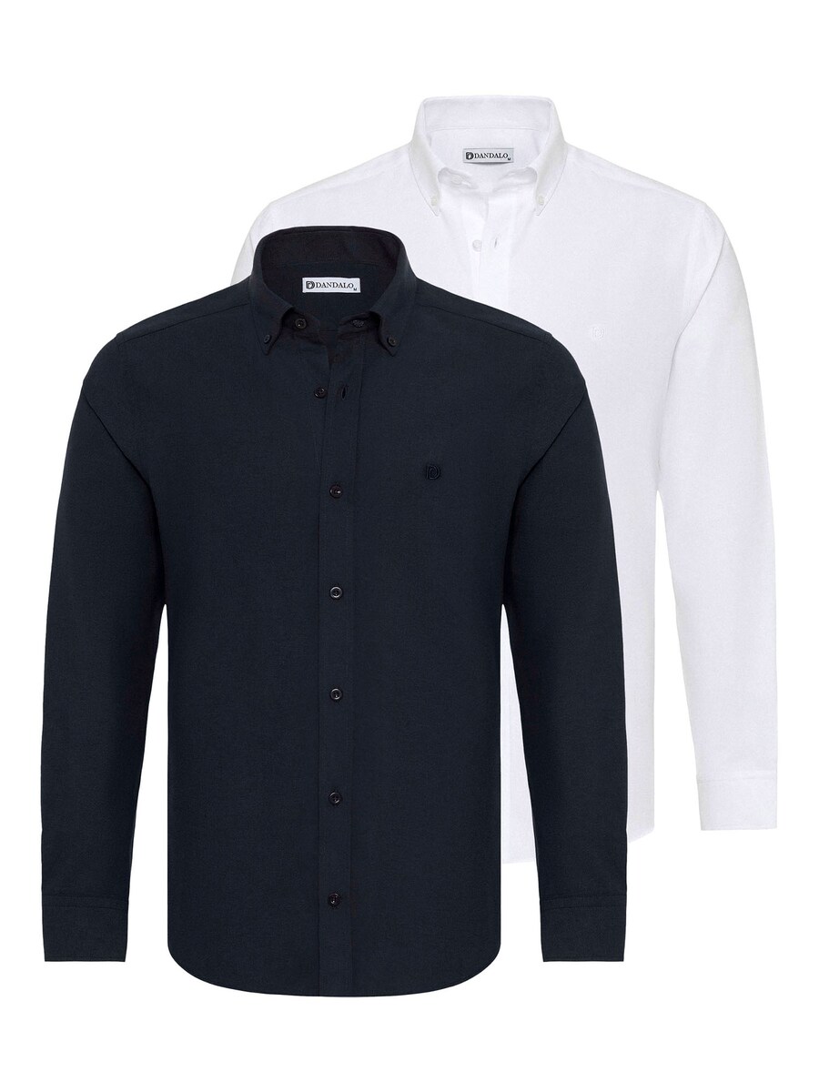 

Повседневная рубашка Dandalo Regular fit Button Up Shirt, цвет navy/white