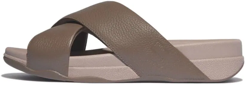 Мужские сандалии Fitflop Surfer из зернистой кожи с перекрестным плетением, Walnut