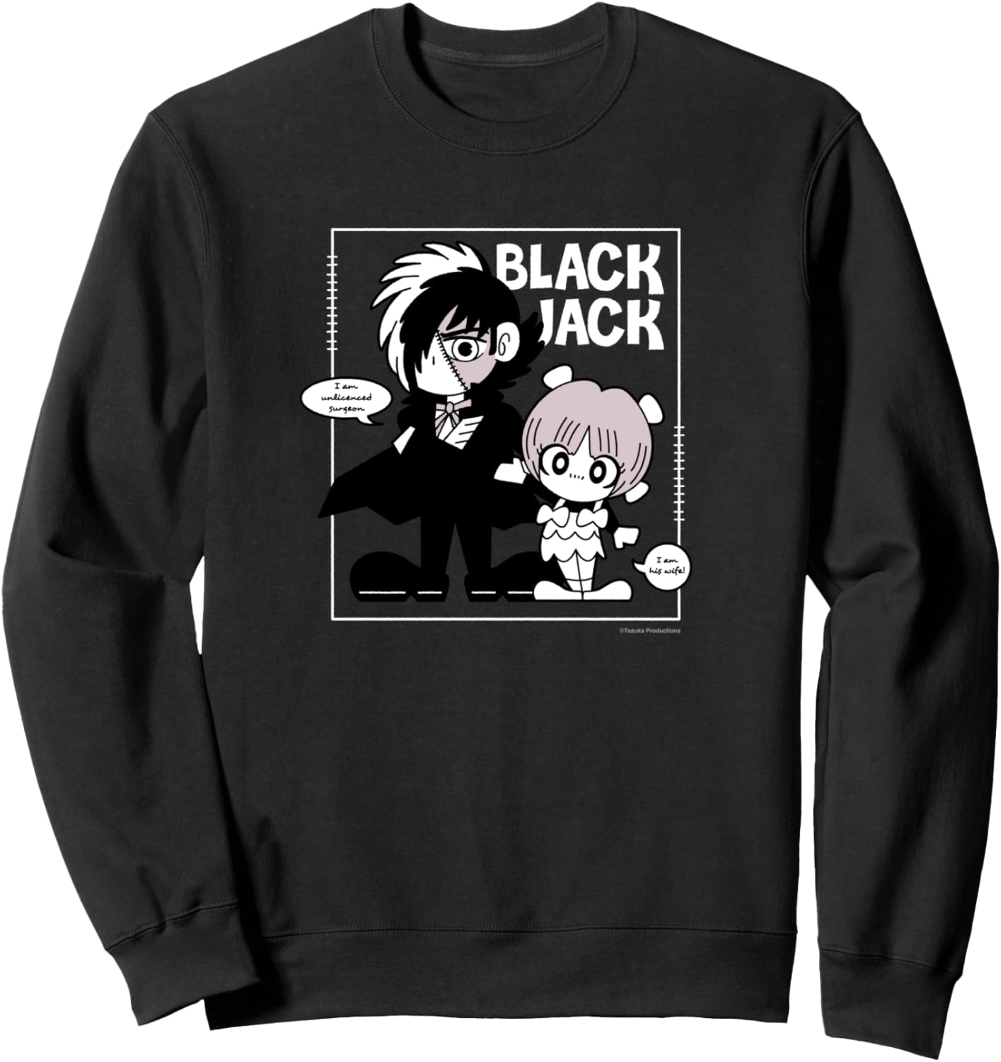 

Толстовка Black Jack & Pinoco (C) Tezuka Productions, черная, черный Osamu Tezuka World