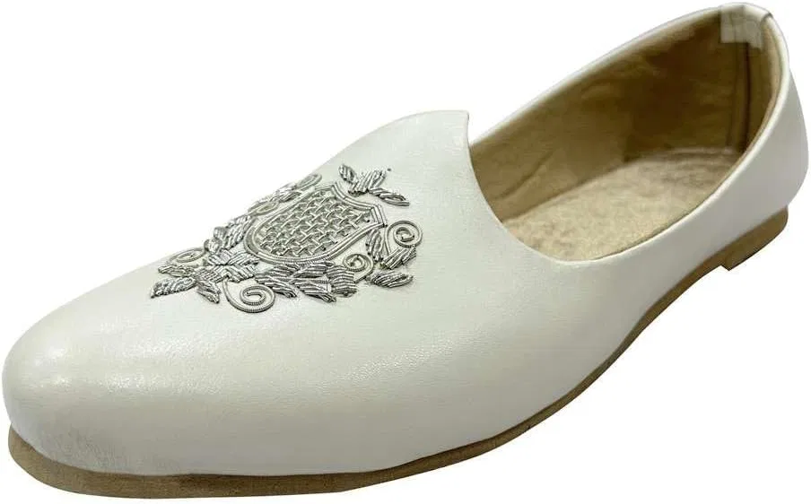 Step n Style Мужские кремовые туфли джутти в пенджаби на плоской подошве в этническом стиле ручной работы шервани моджари индийские джутти