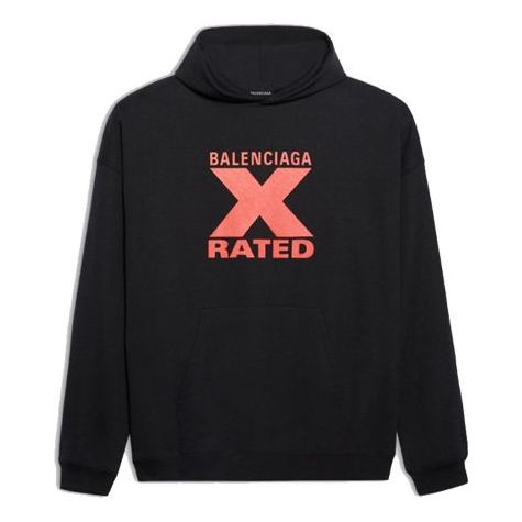 

Толстовка men's x-rated black red black Balenciaga, черный