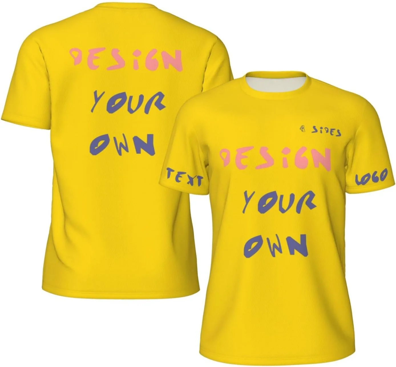 

Футболка Custom с принтом на 4 сторонах