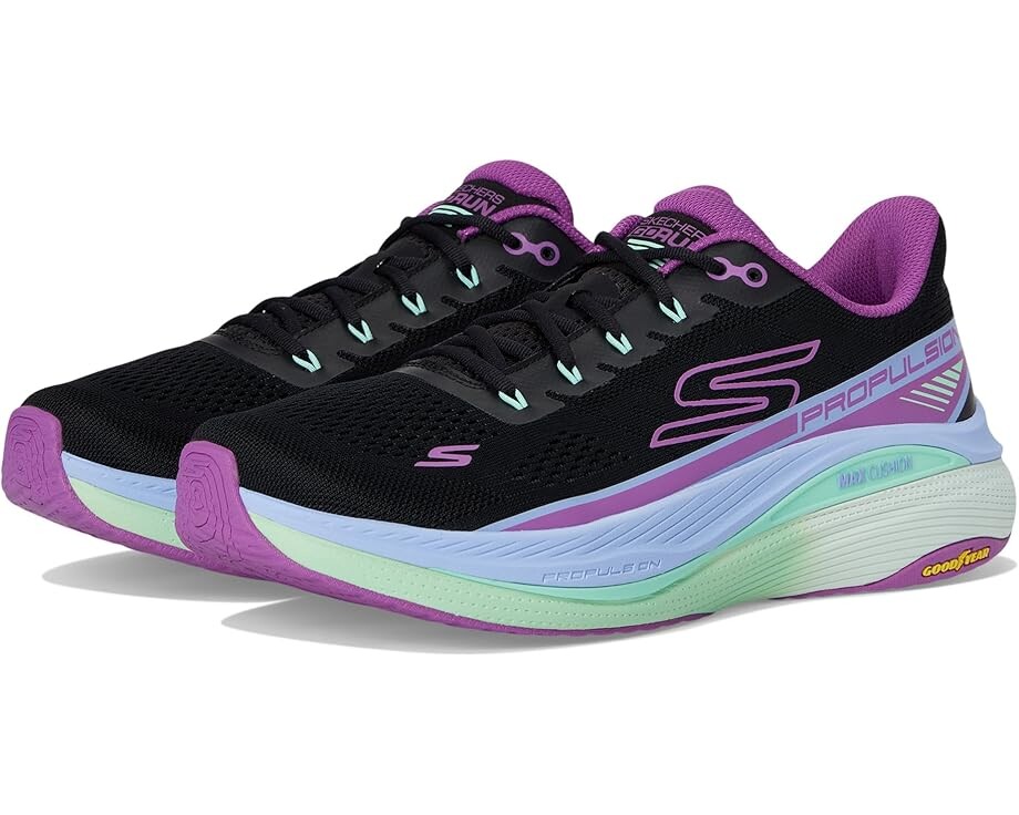 

Кроссовки SKECHERS Max Cushioning Propulsion, цвет Black/Purple