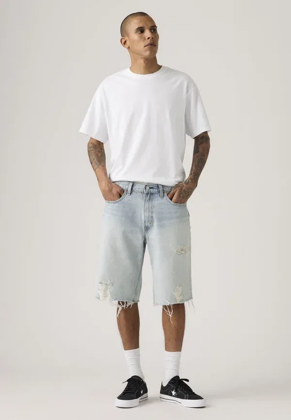 Шорты свободные джинсовые Levi'S, модель call me, синий — фото 2
