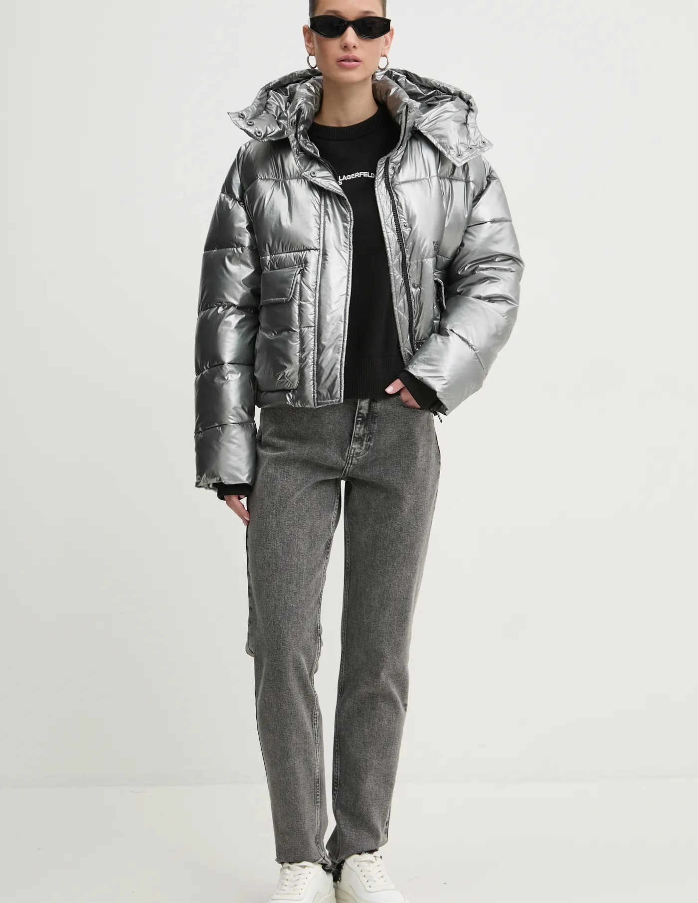 

Куртка Karl Lagerfeld Jeans, серебряный