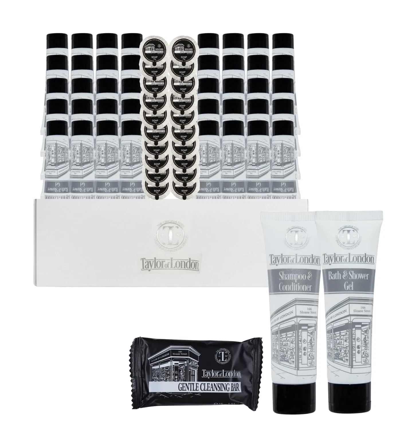 Набор гостиничных принадлежностей Taylor of London Hotel Toiletries, 60 шт. Aqua Thoughts