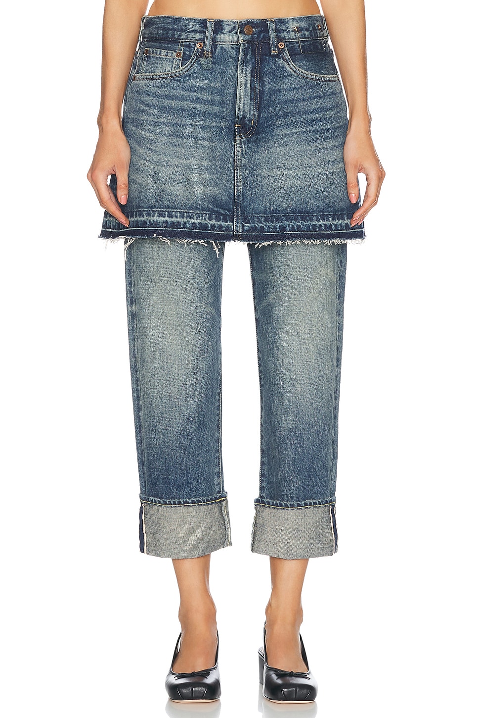 

Джинсы женские R13, цвет Selvedge Blue