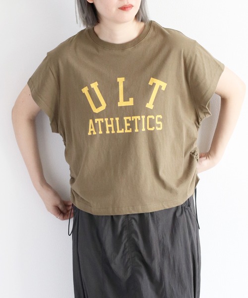 

Футболка с боковым шнурком Cepo, цвет хаки