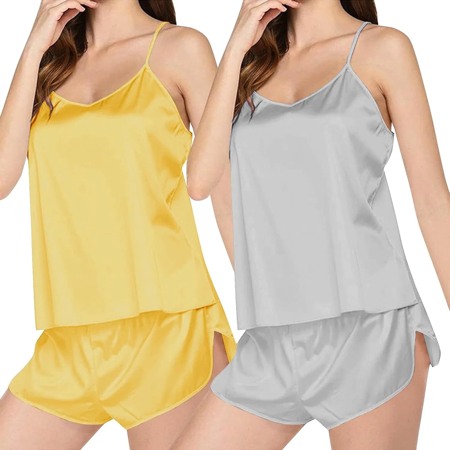 Комплект пижамы из сатина, Beige