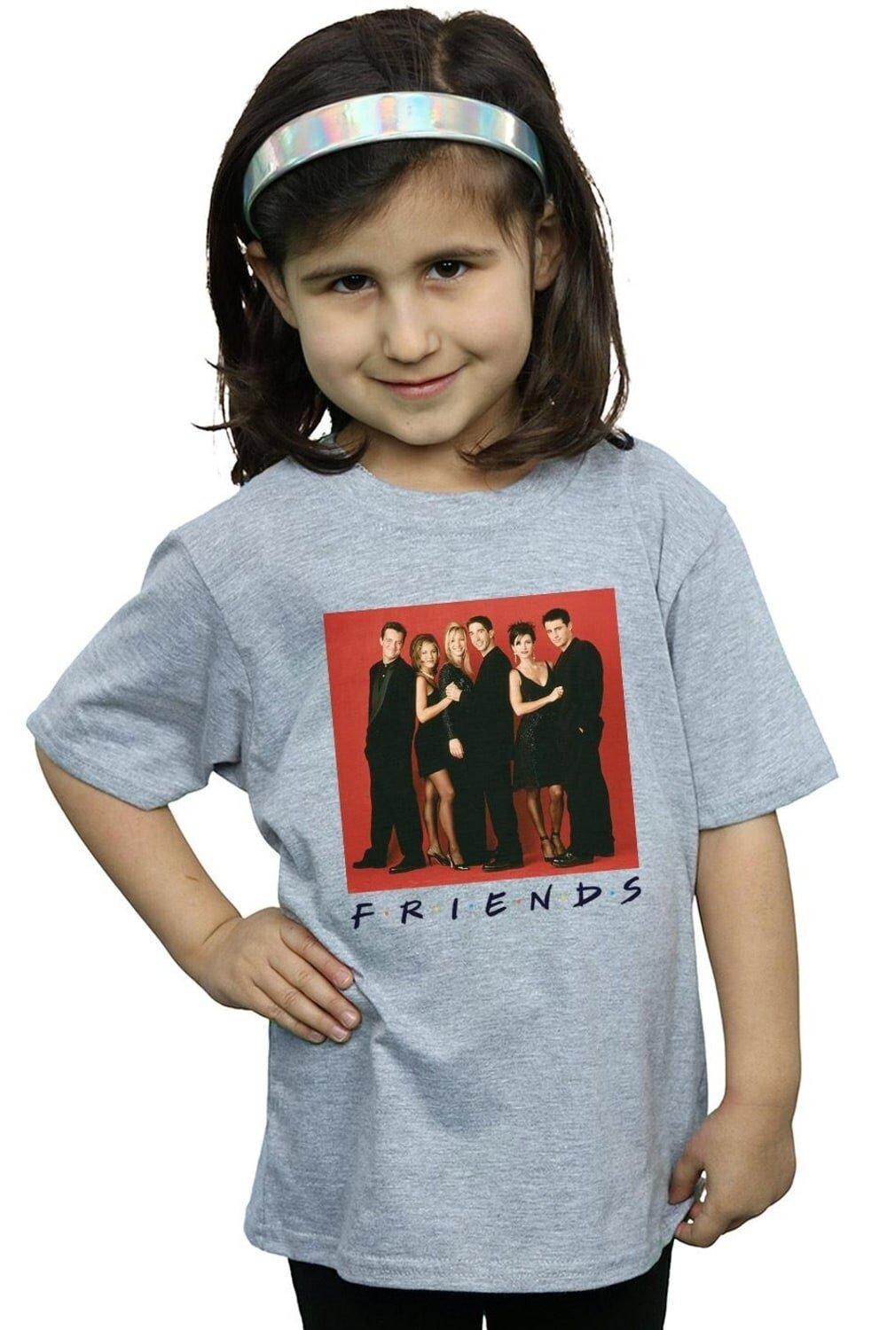 

Формальная хлопковая футболка для группового фото Friends, серый