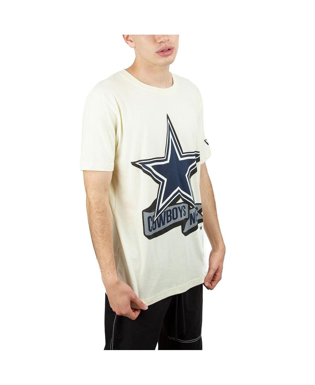 

Мужская кремовая футболка Dallas Cowboys Chrome New Era, Бежевый, Мужская кремовая футболка Dallas Cowboys Chrome New Era