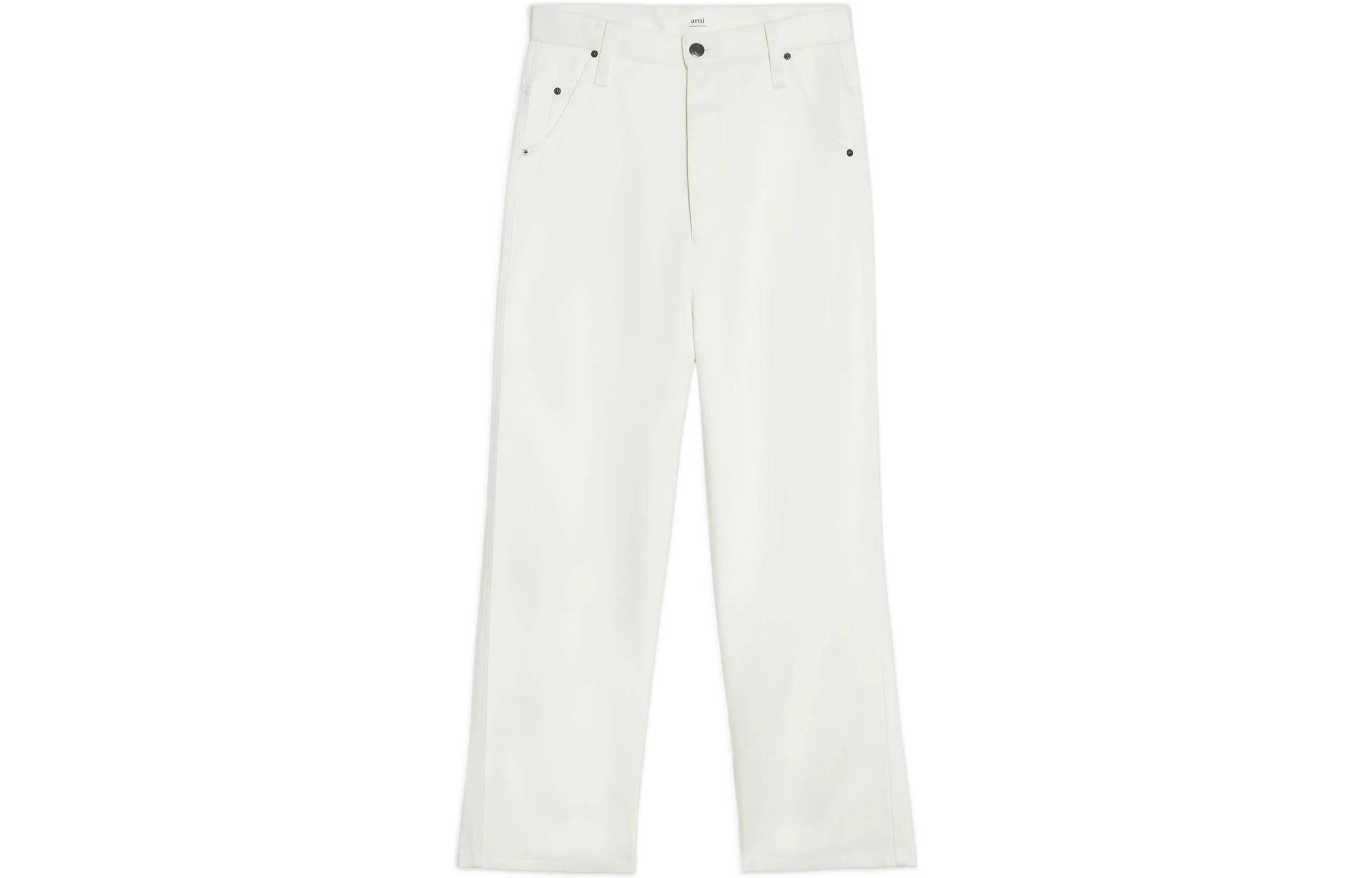 

Ami Mid Rise Прямые Брюки AMIPARIS, Белый
